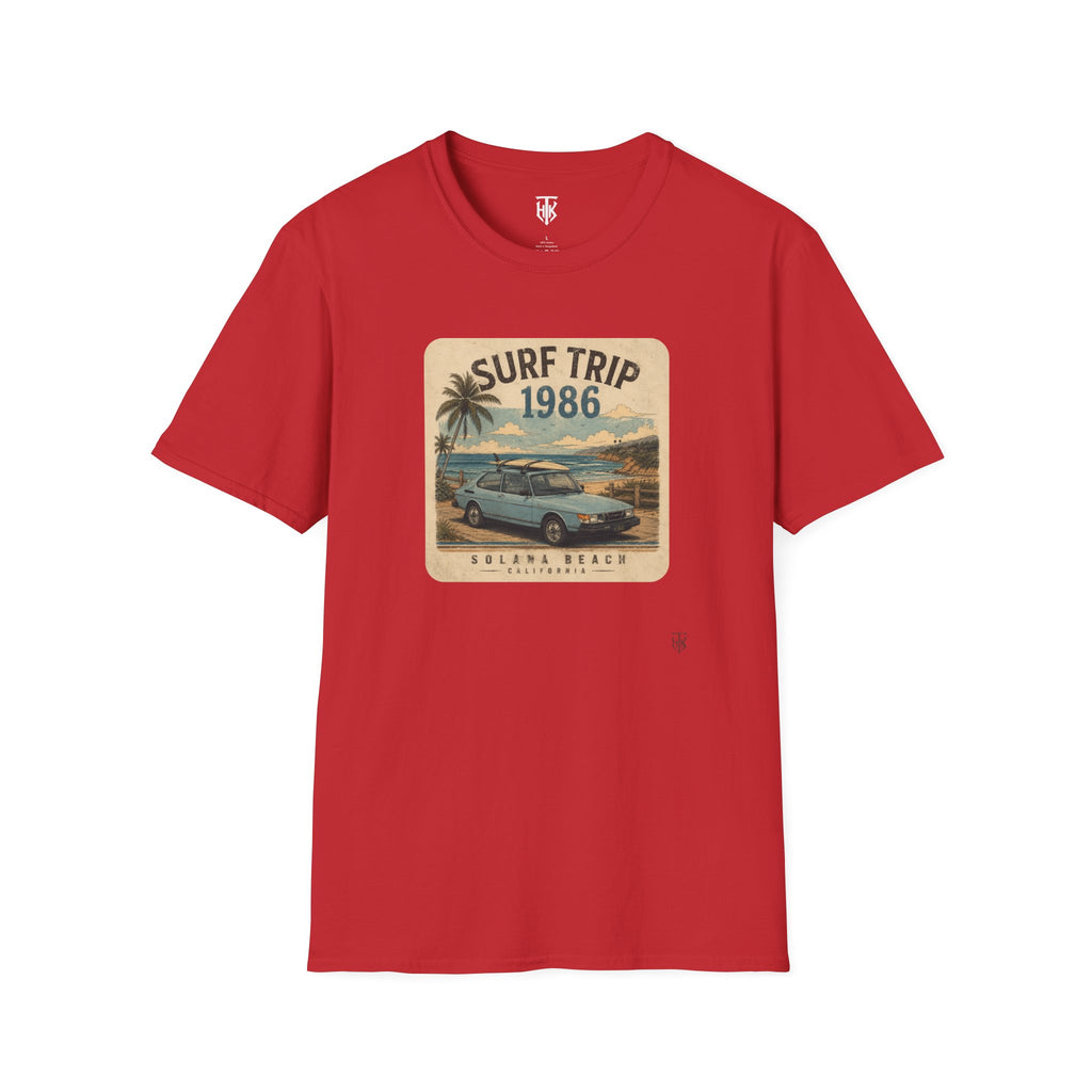 The HumbleKnight Surf Trip 1986 T-Shirt — Vintage Beach Surfboard Retro Vacation Tee