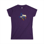 Texas State Outline Tee with Bluebonnets & Lone Star – Women's