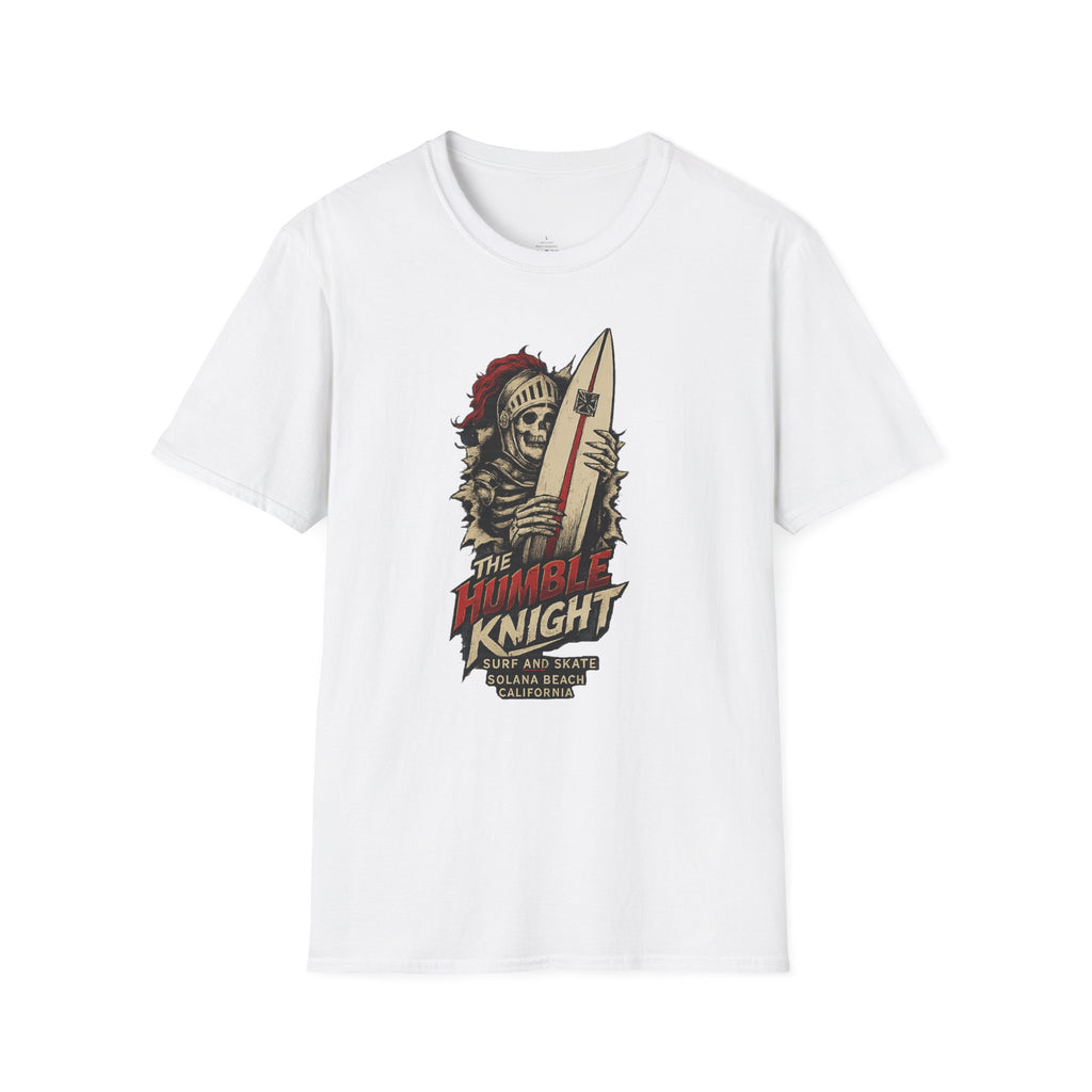 T‑Shirt — 'The Humble Knight' Skeleton Surfer Graphic Tee
