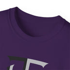 Shield Monogram Tee — Elegant Metallic Initials Graphic T-Shirt