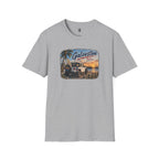 Galveston Beach Vintage T-Shirt — Texas Sunset Jeep Graphic