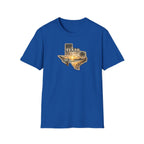Texas Sunset State Map T-Shirt — Vintage Beach Palm Scenic Tee