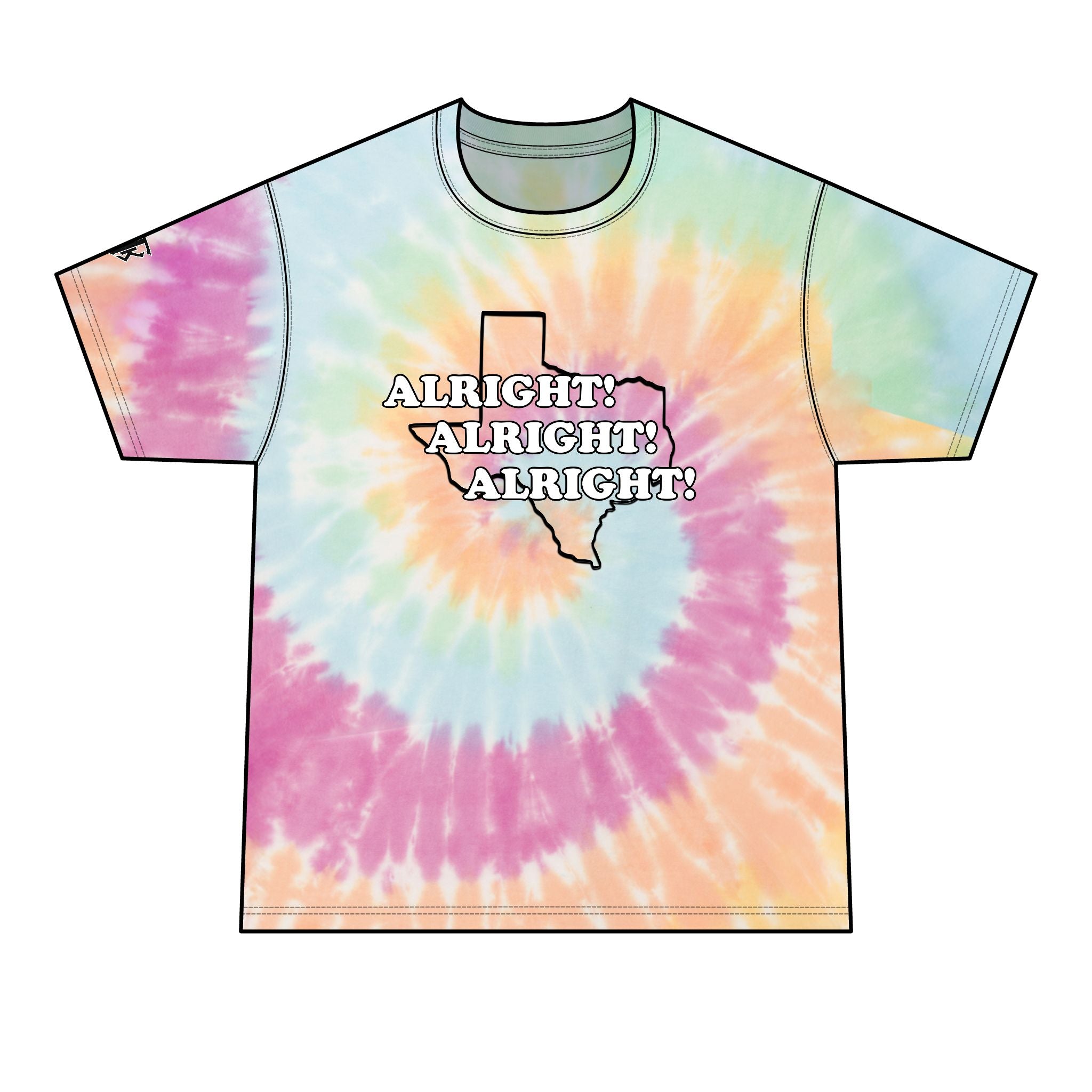 Texas 'Alright! Alright! Alright!' Texas Tie-Dye Tee