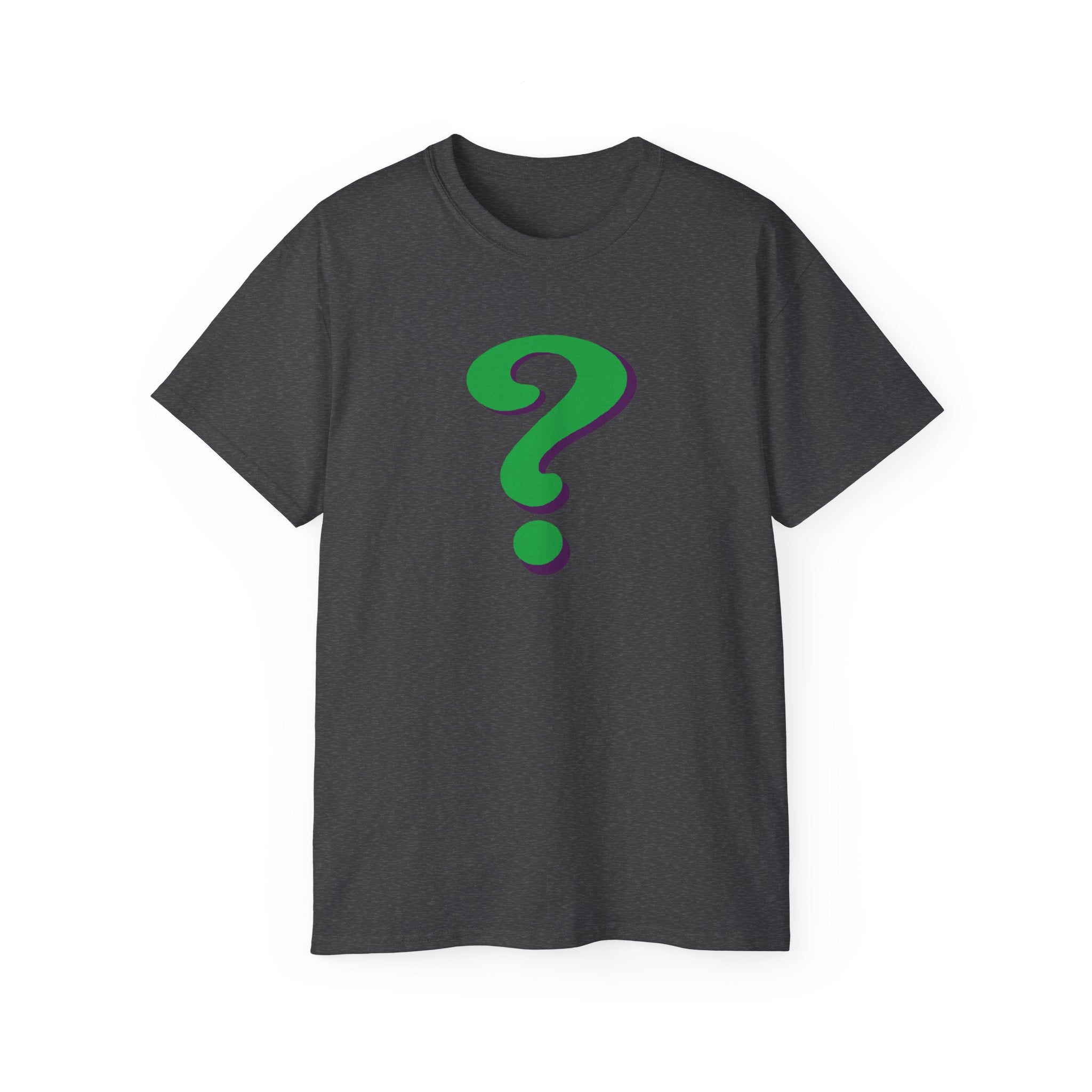 Riddle Me This Graphic T-Shirt — Green Retro Question Symbol Tee