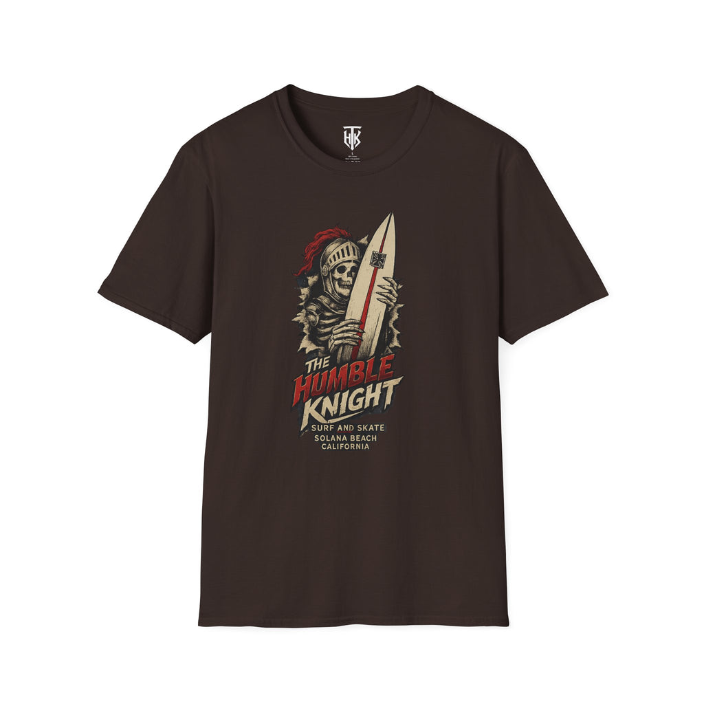 T‑Shirt — 'The Humble Knight' Skeleton Surfer Graphic Tee