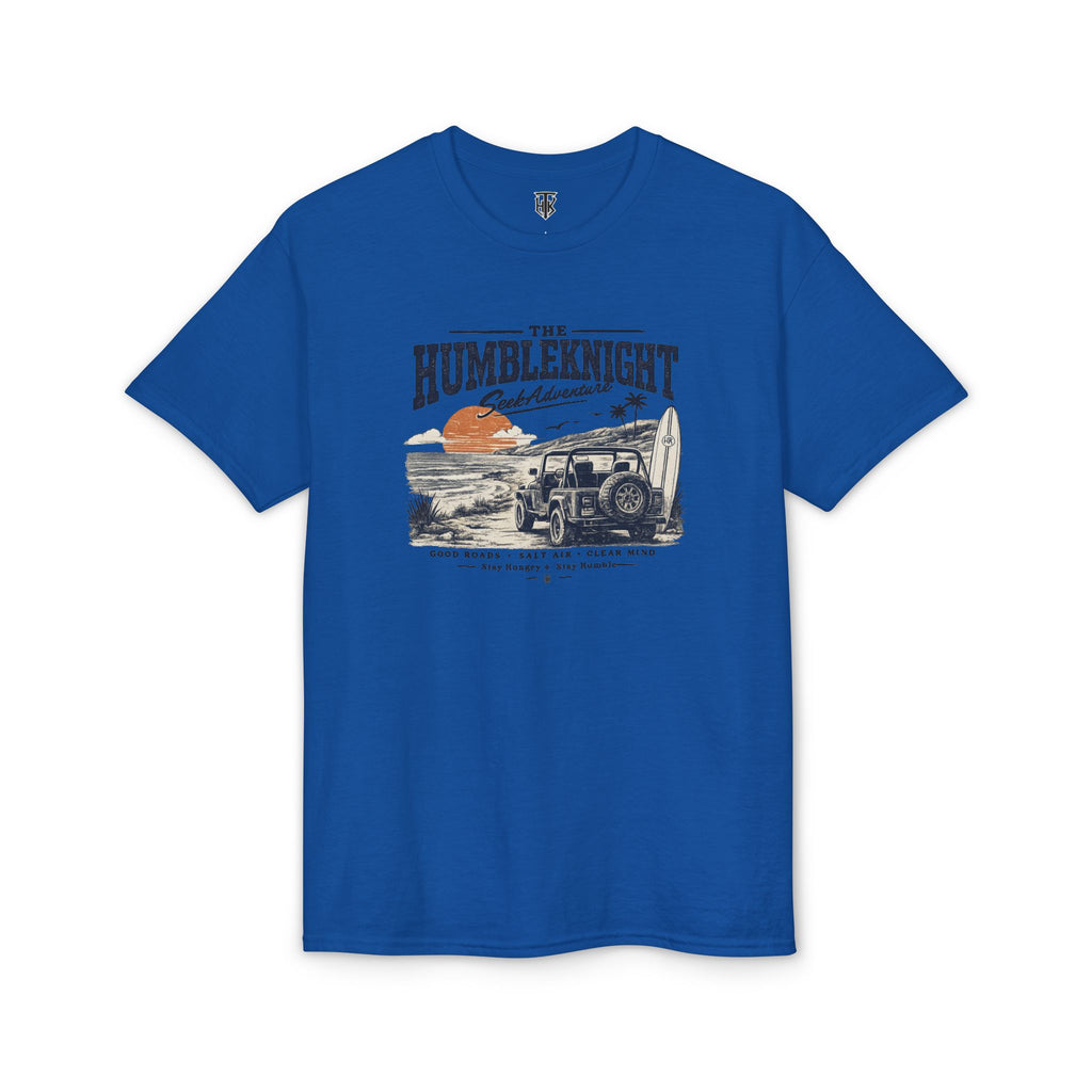 HumbleKnight Surf Jeep T-Shirt — Vintage Beach Adventure Graphic Tee
