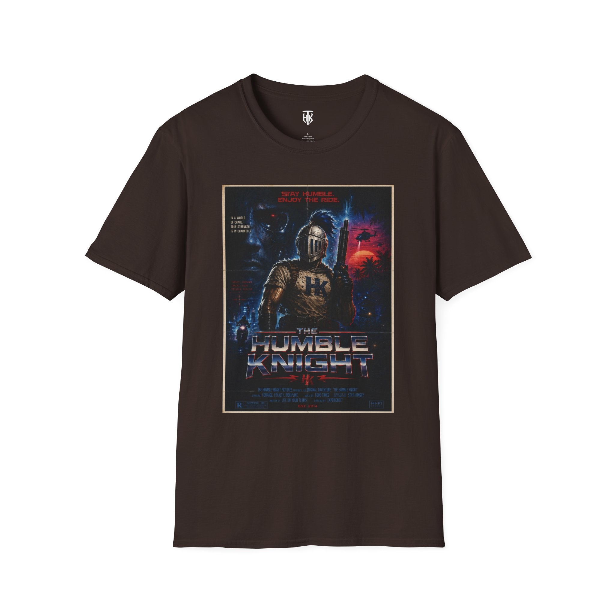 "The Humble Knight" Retro Sci‑Fi Armor Poster Tee