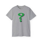 Riddle Me This Graphic T-Shirt — Green Retro Question Symbol Tee
