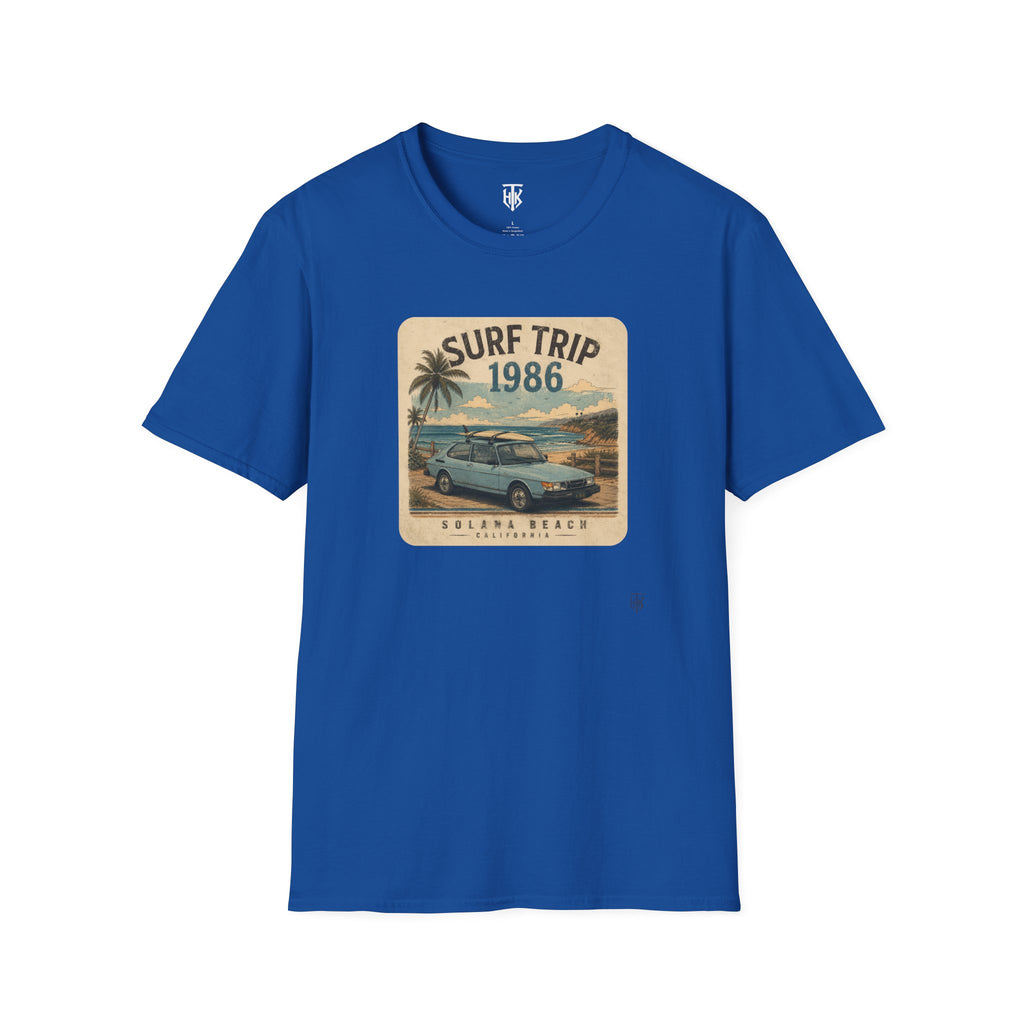 The HumbleKnight Surf Trip 1986 T-Shirt — Vintage Beach Surfboard Retro Vacation Tee