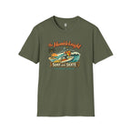 Surfing Knight T‑Shirt — "The Humbleknight" Vintage Surf & Skate Graphic