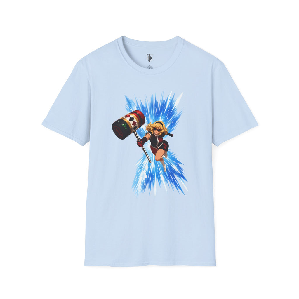 Graphic T-Shirt — Anime Girl Hammer Attack Design