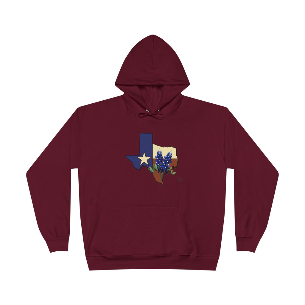 Texas State Hoodie with Bluebonnet & Lone Star
