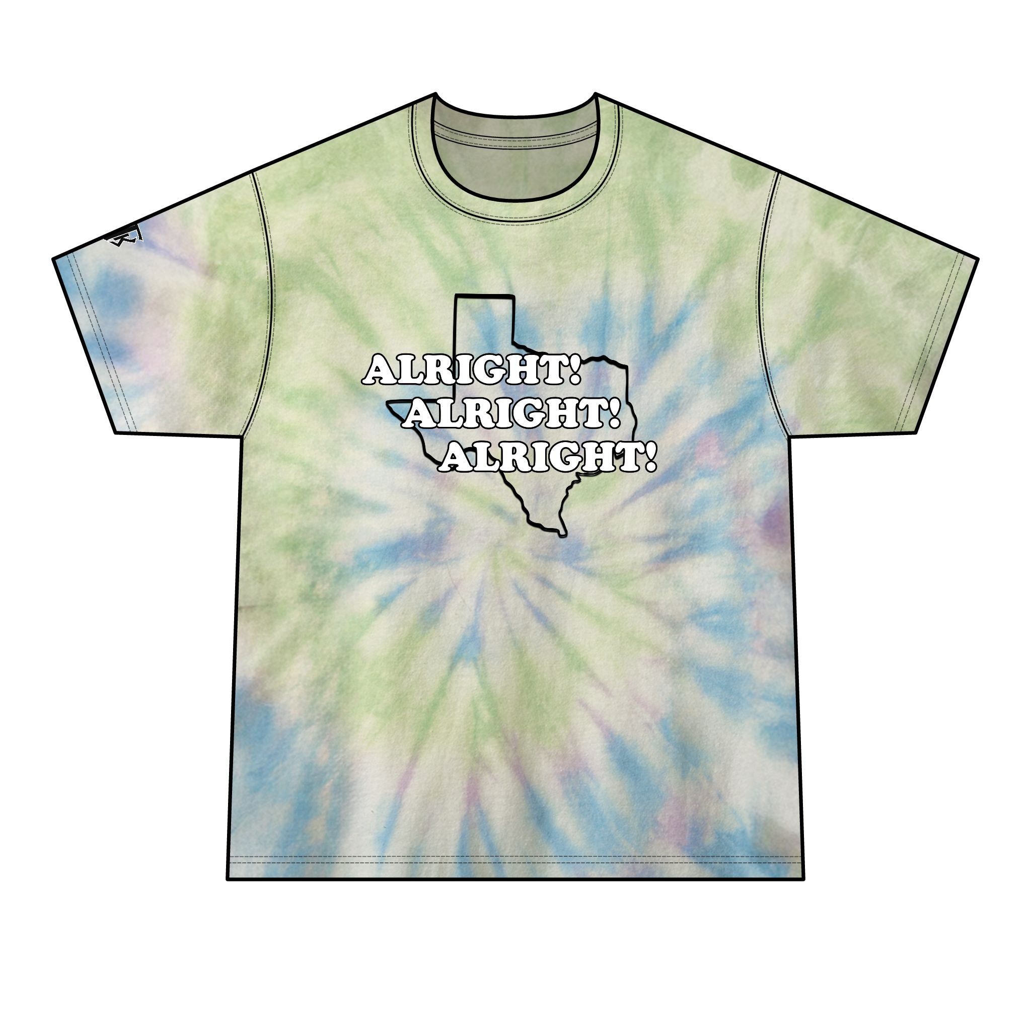 Texas 'Alright! Alright! Alright!' Texas Tie-Dye Tee