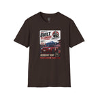 Built to Conquer Racing T-Shirt — Midnight Run Vintage Car Graphic
