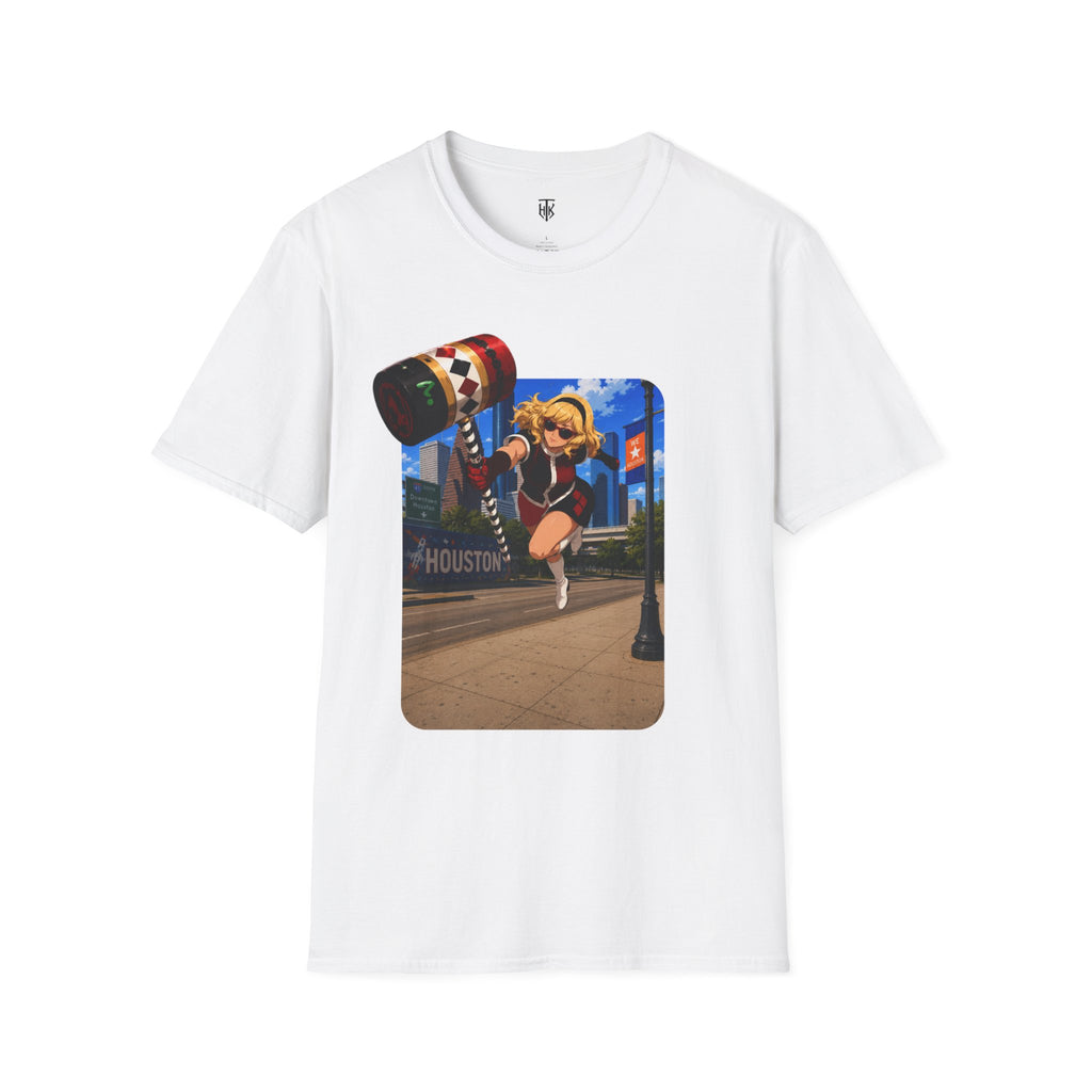 Houston Comic Hero Graphic T-Shirt – Urban Pop Art Tee | Multiple Colors