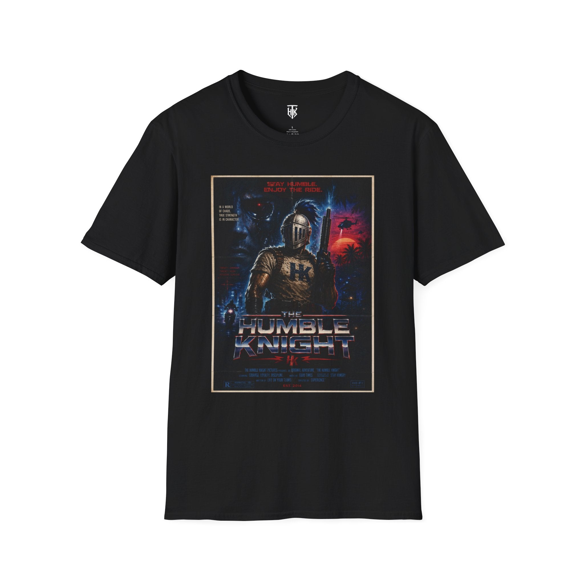 "The Humble Knight" Retro Sci‑Fi Armor Poster Tee