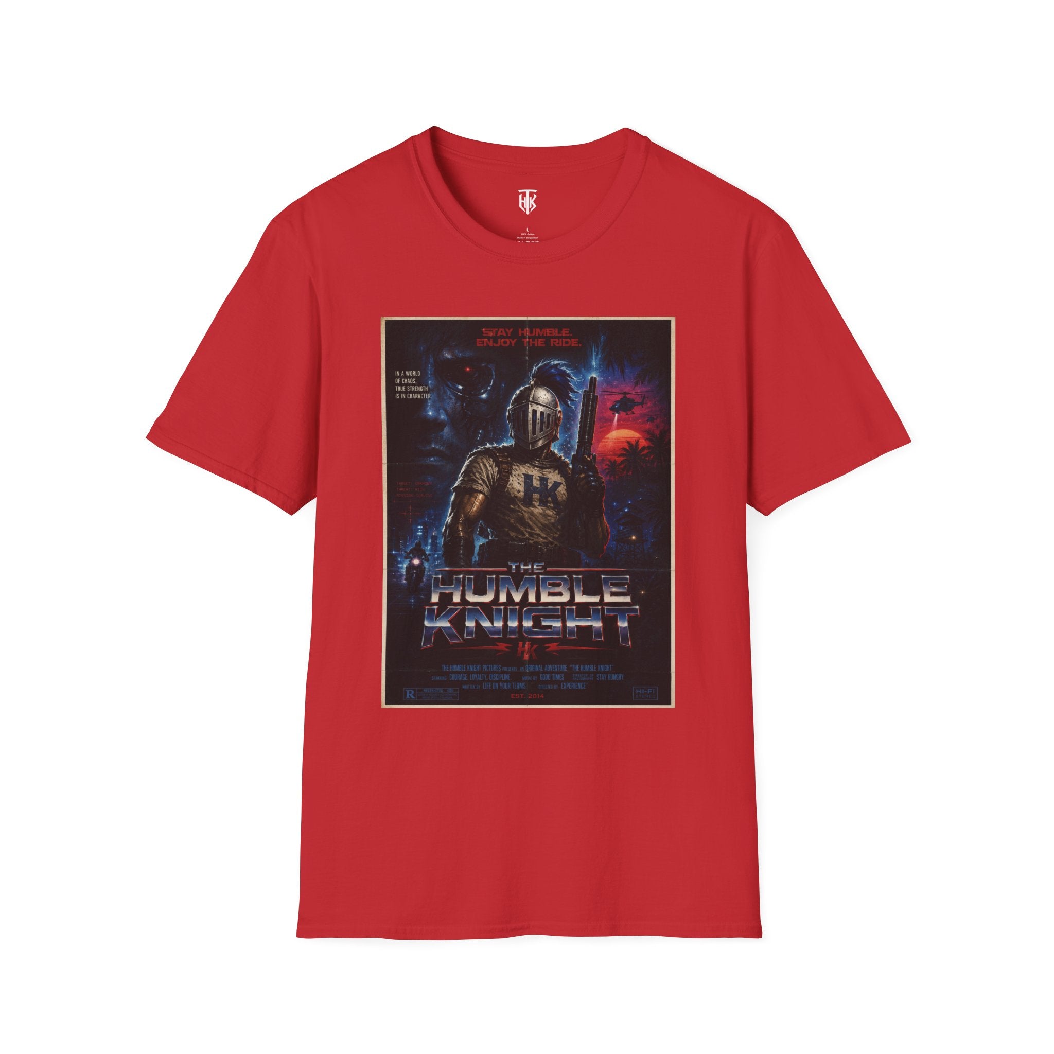 "The Humble Knight" Retro Sci‑Fi Armor Poster Tee