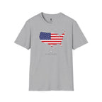 THK USA Flag Map T-Shirt