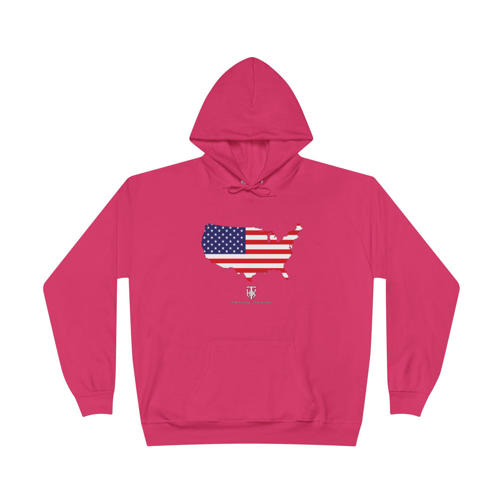 THK American Flag USA Map Hoodie