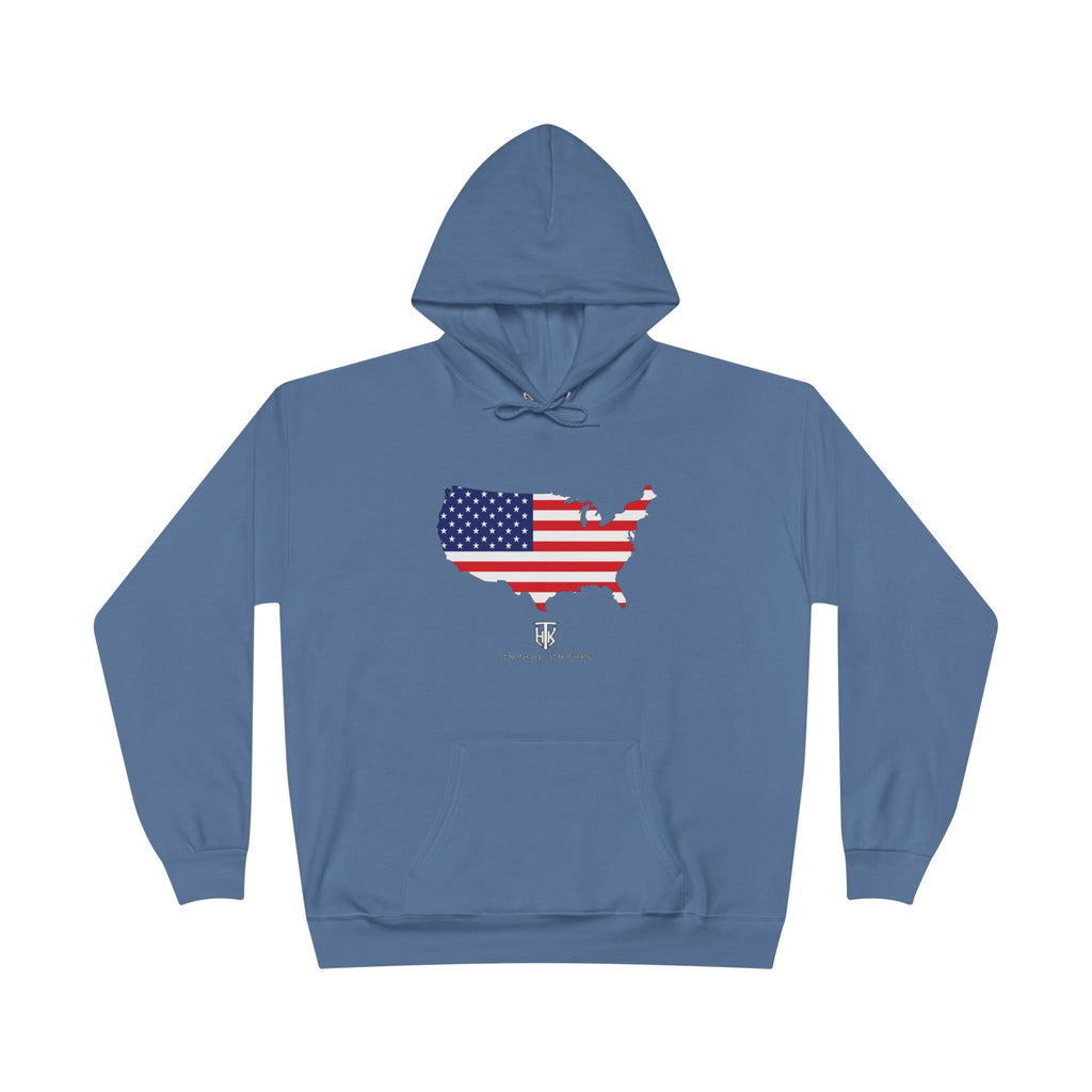THK American Flag USA Map Hoodie
