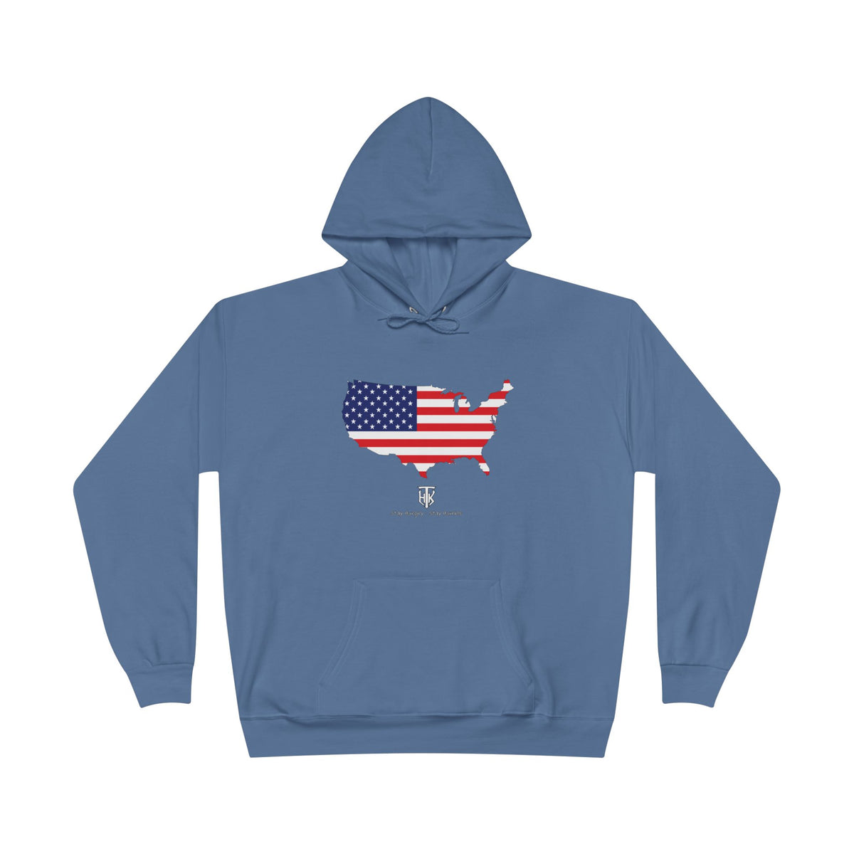THK American Flag USA Map Hoodie