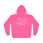 Vintage Humbleknight  Surf Shack Hoodie — Palm Tree Beach Pullover with 'The Surfside' Sketch
