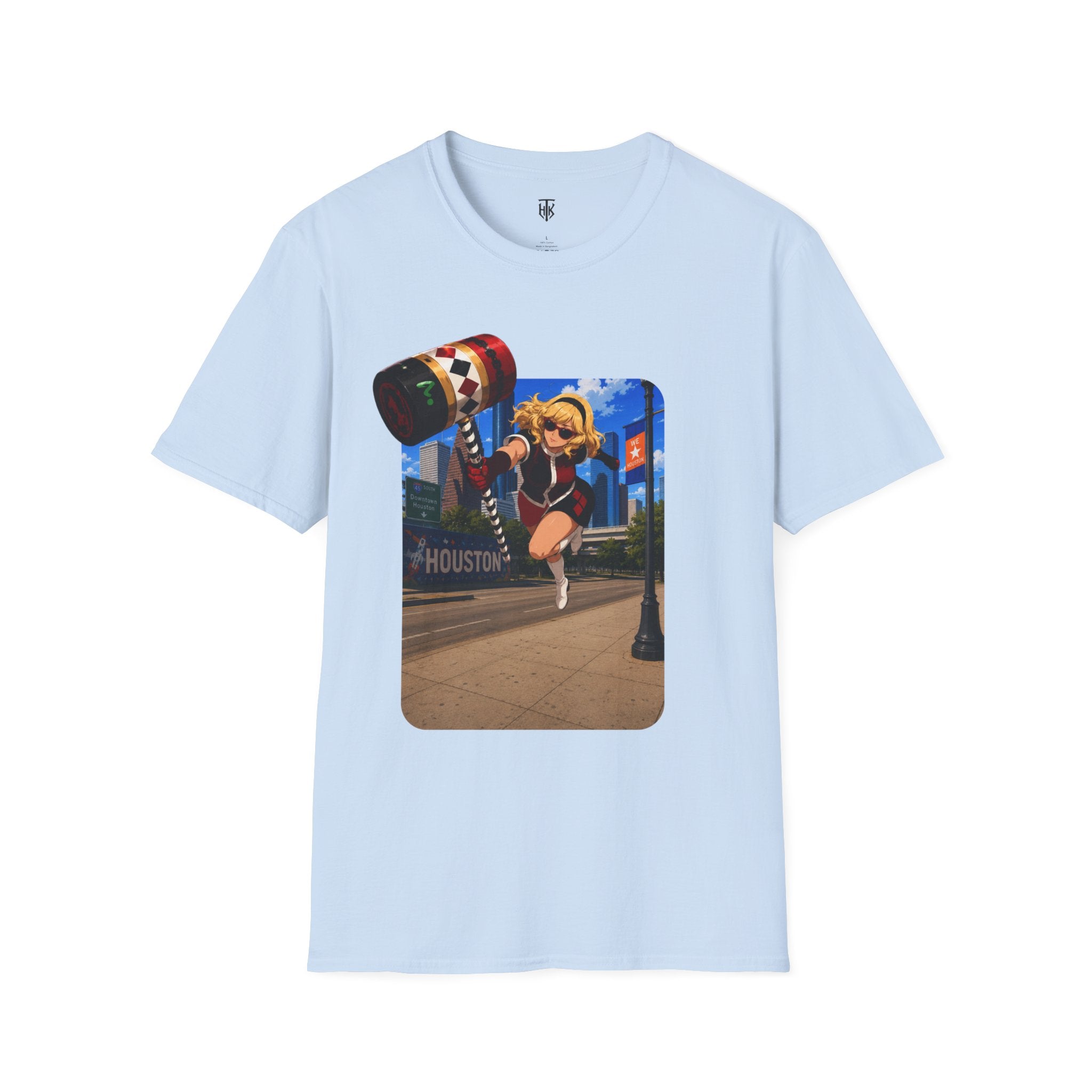 Houston Comic Hero Graphic T-Shirt – Urban Pop Art Tee | Multiple Colors