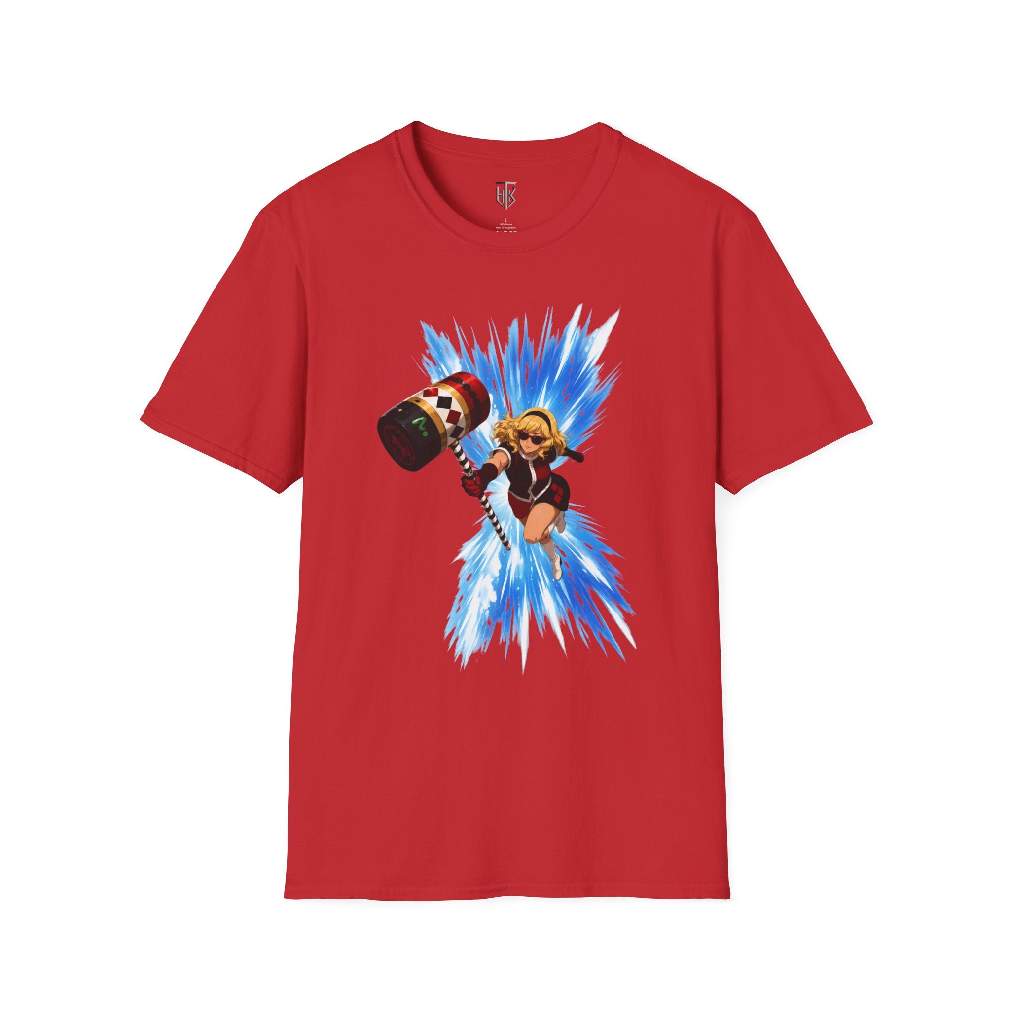 Graphic T-Shirt — Anime Girl Hammer Attack Design
