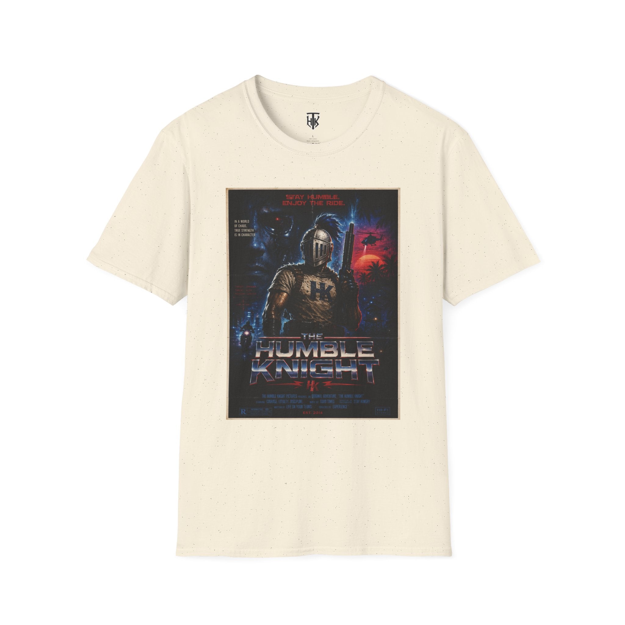 "The Humble Knight" Retro Sci‑Fi Armor Poster Tee