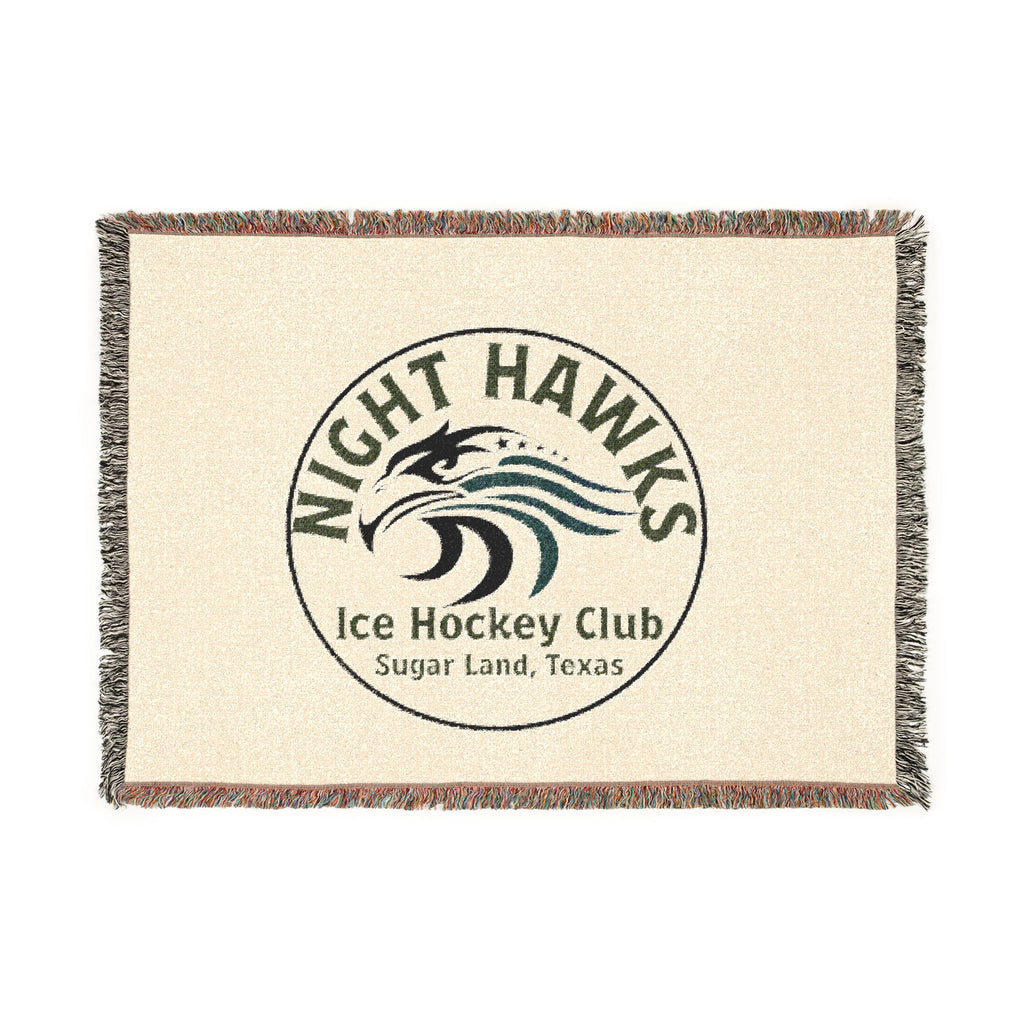 Night Hawks Ice Hockey Club Woven Blanket — Sugar Land Texas Team Throw