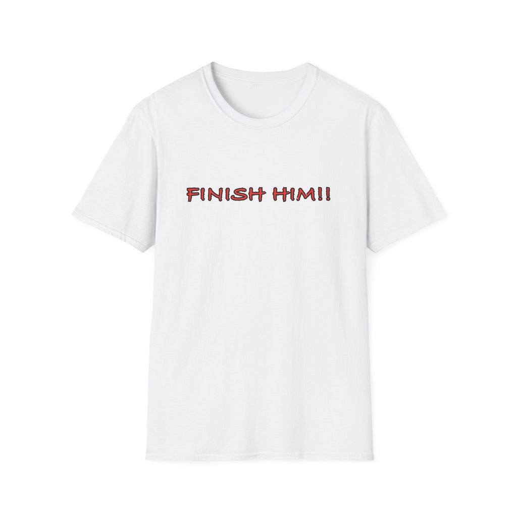 Finish Him! T-Shirt — Retro Gamer Fight Quote Tee