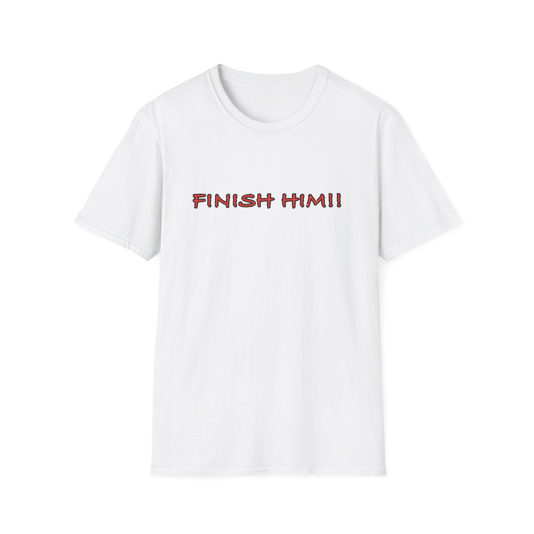 Finish Him! T-Shirt — Retro Gamer Fight Quote Tee