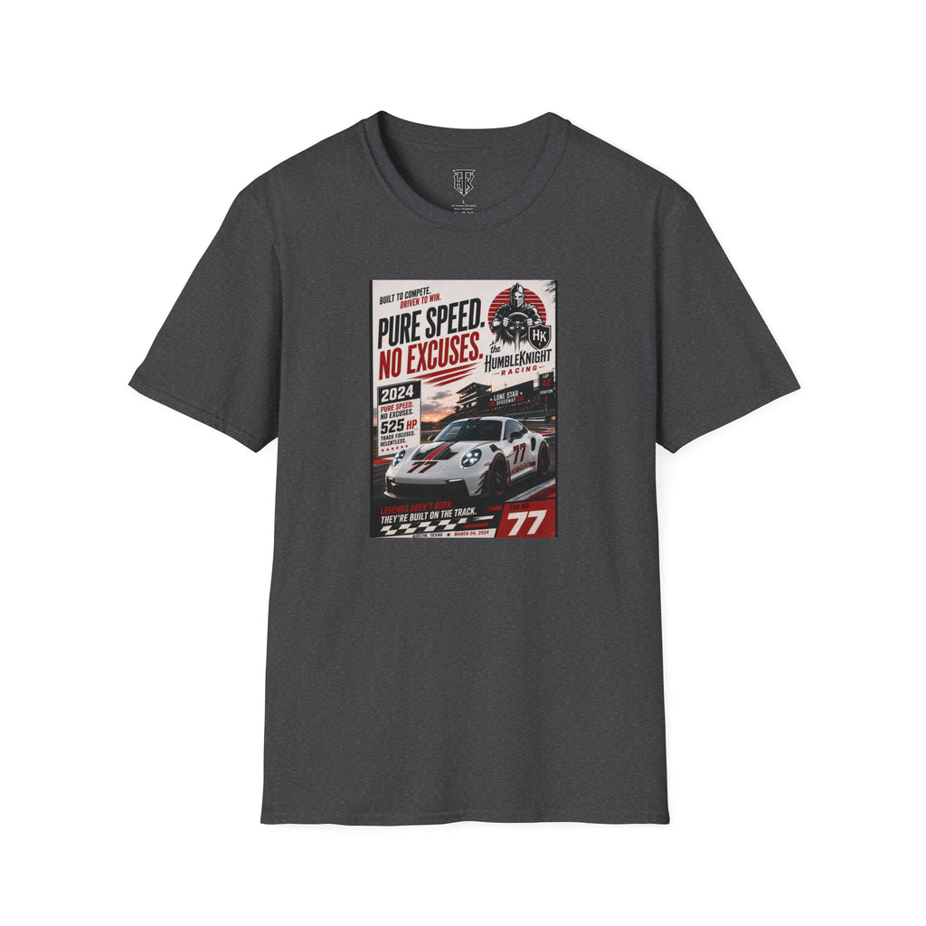 Racing Tee - "Pure Speed. No Excuses." Vintage Race Car Graphic T-Shirt