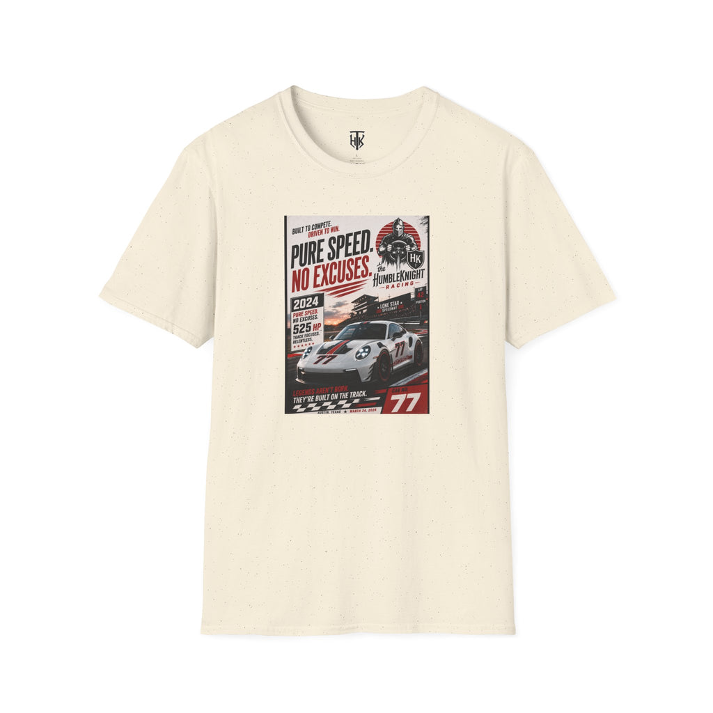 Racing Tee - "Pure Speed. No Excuses." Vintage Race Car Graphic T-Shirt