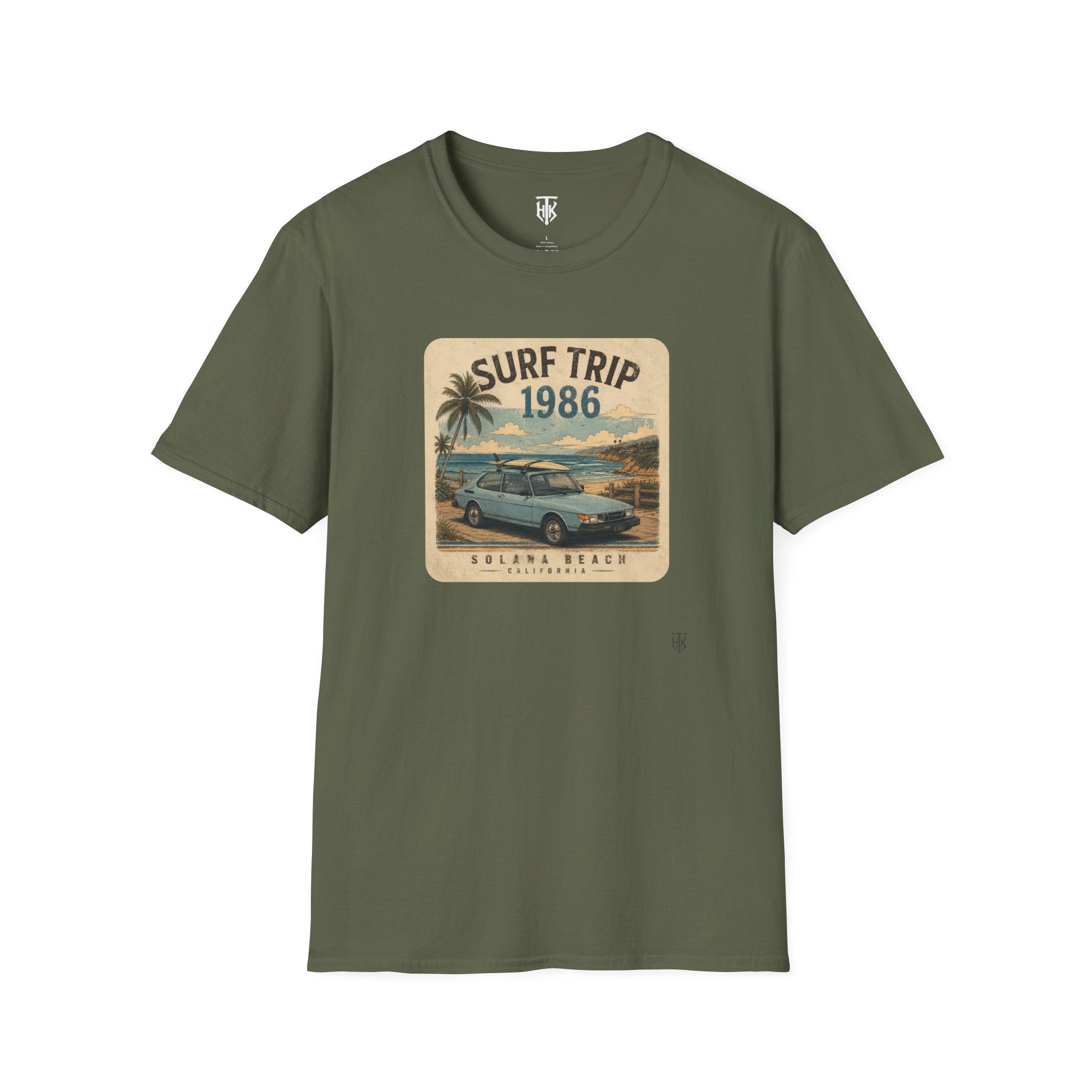 The HumbleKnight Surf Trip 1986 T-Shirt — Vintage Beach Surfboard Retro Vacation Tee