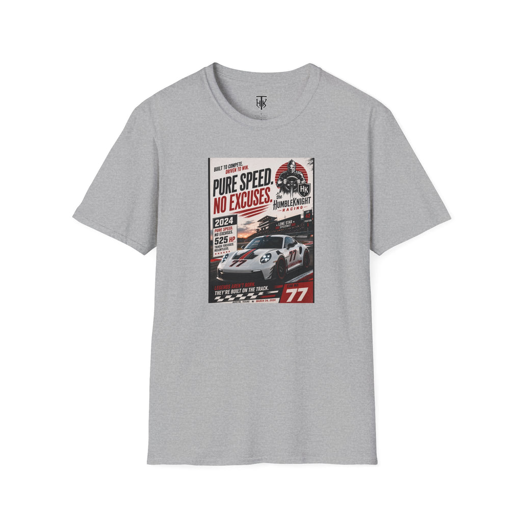 Racing Tee - "Pure Speed. No Excuses." Vintage Race Car Graphic T-Shirt