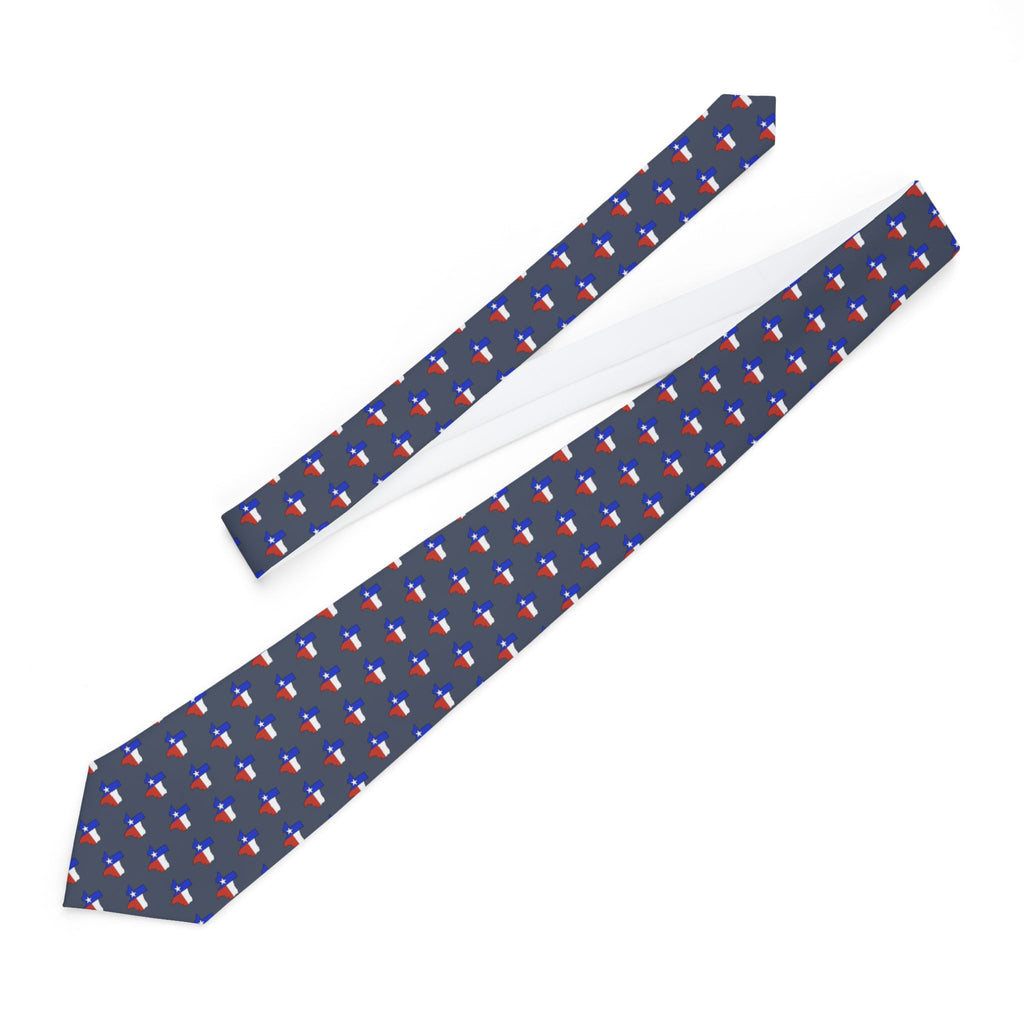 Texas Flag Pattern Necktie — Men's Patriotic State Pride Tie