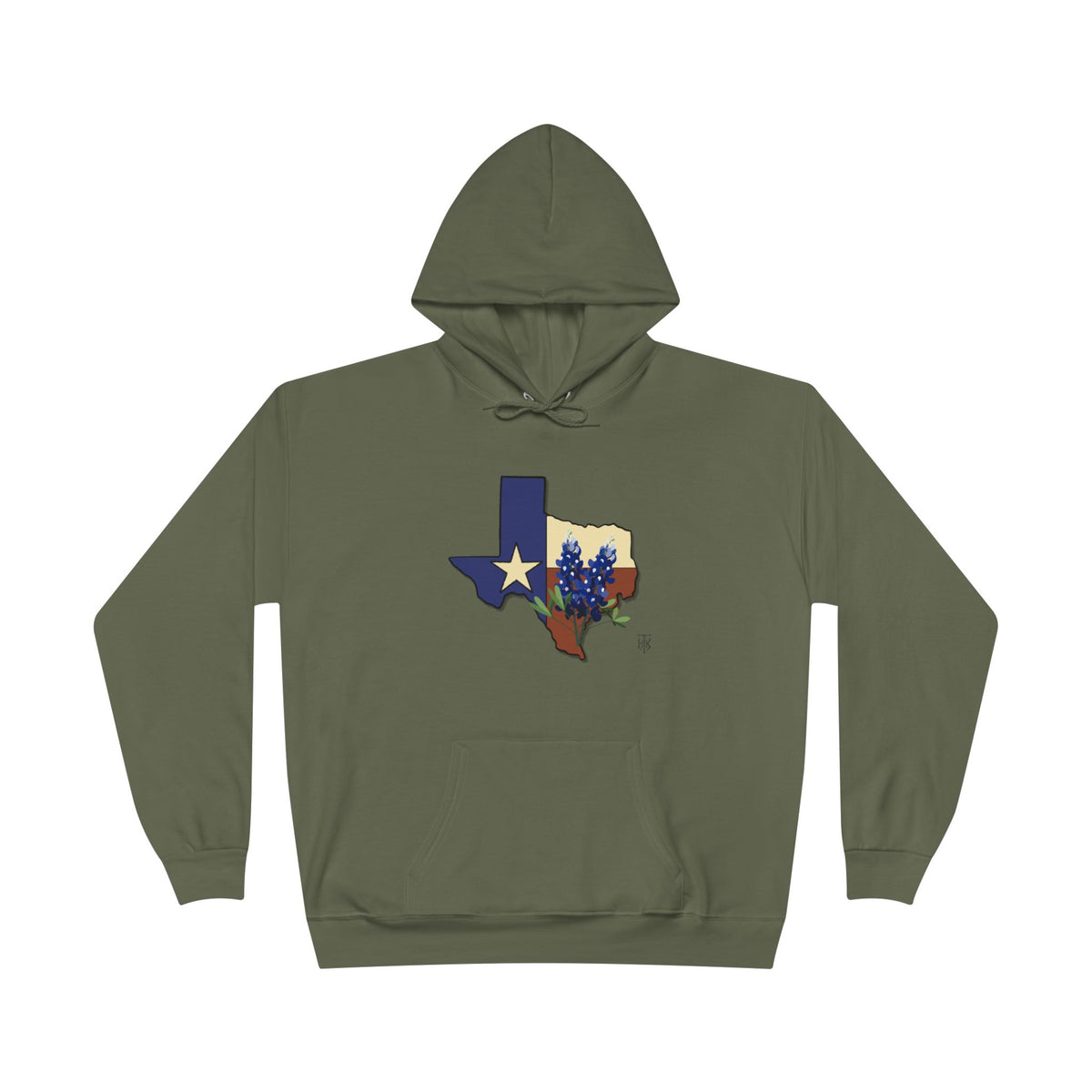 Texas State Hoodie with Bluebonnet & Lone Star