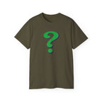 Riddle Me This Graphic T-Shirt — Green Retro Question Symbol Tee