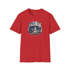 Space City T-Shirt — Vintage Rocket & Skyline Graphic Tee