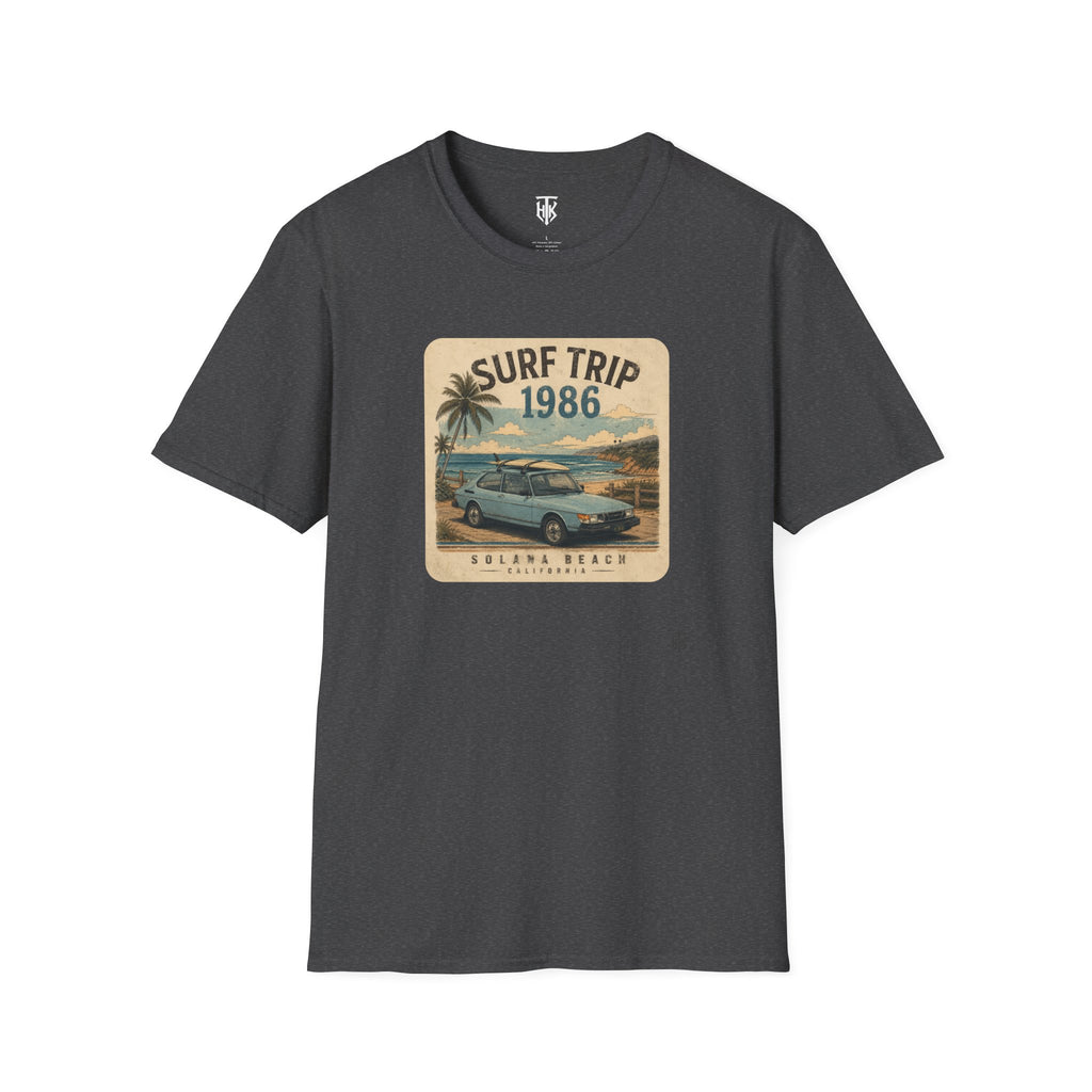 The HumbleKnight Surf Trip 1986 T-Shirt — Vintage Beach Surfboard Retro Vacation Tee