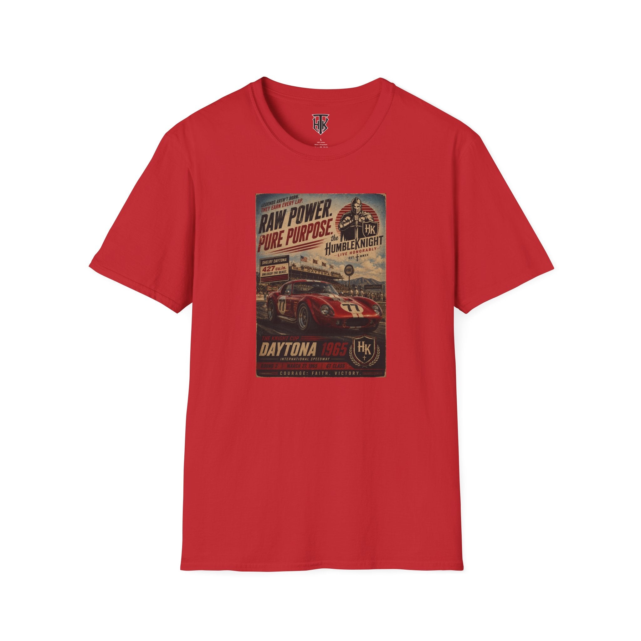 Vintage Racing Tee — "Raw Power, Pure Purpose" Daytona Design