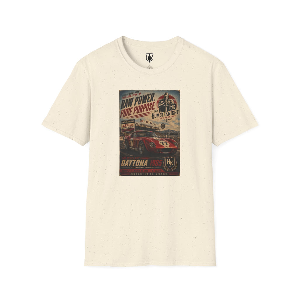 Vintage Racing Tee — "Raw Power, Pure Purpose" Daytona Design