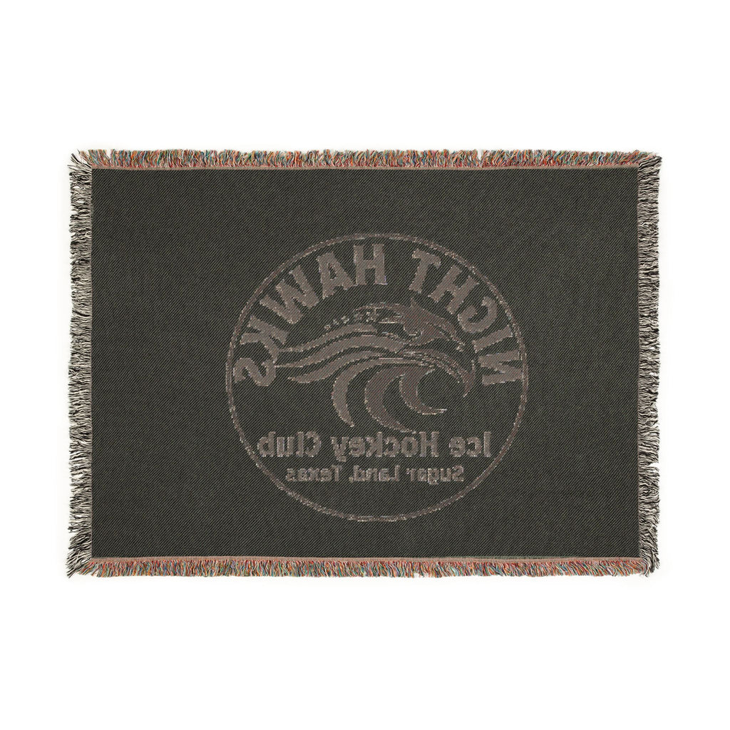 Night Hawks Ice Hockey Club Woven Blanket — Sugar Land Texas Team Throw