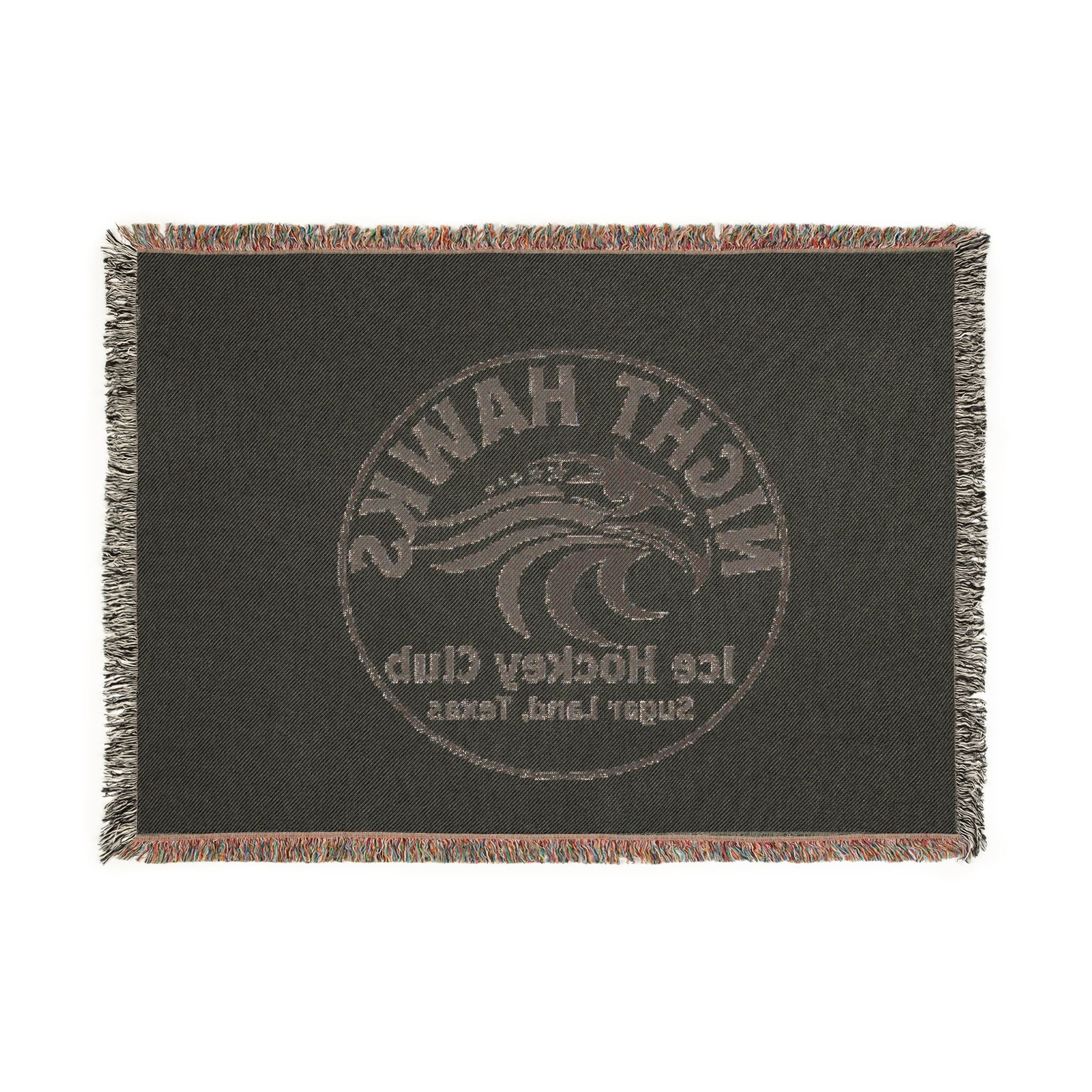Night Hawks Ice Hockey Club Woven Blanket — Sugar Land Texas Team Throw