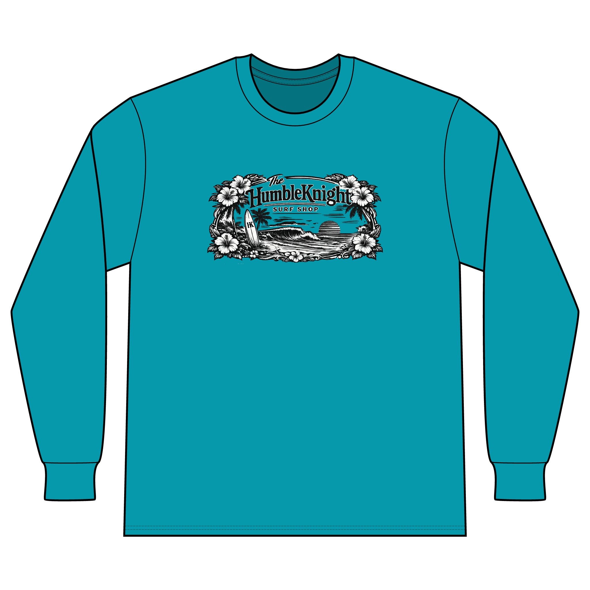 The HumbleKnight Surf Shop Hawaiian Edition Long Sleeve Tee