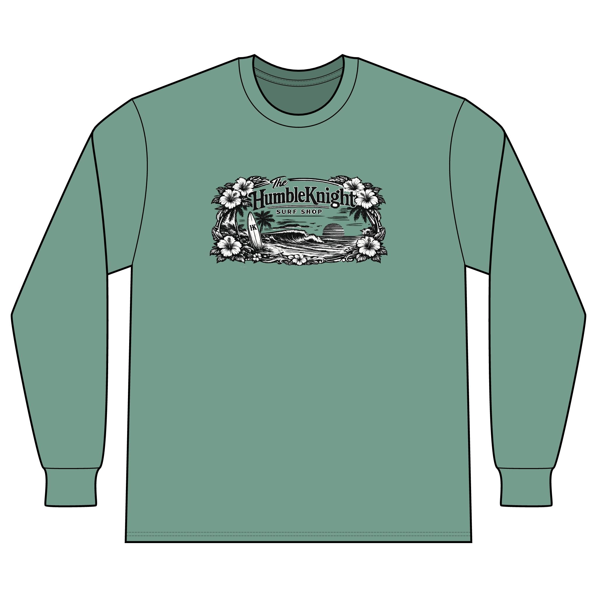 The HumbleKnight Surf Shop Hawaiian Edition Long Sleeve Tee