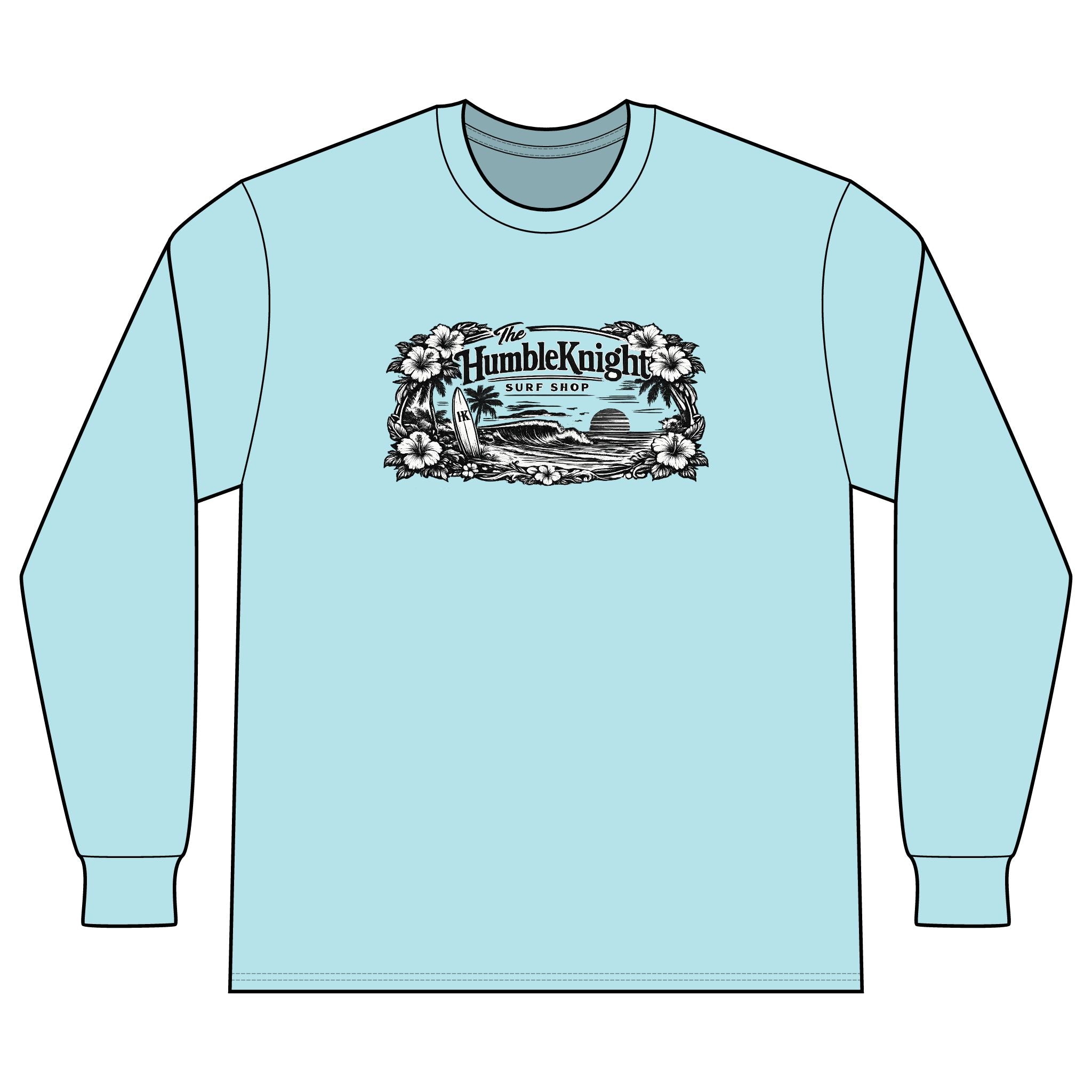 The HumbleKnight Surf Shop Hawaiian Edition Long Sleeve Tee