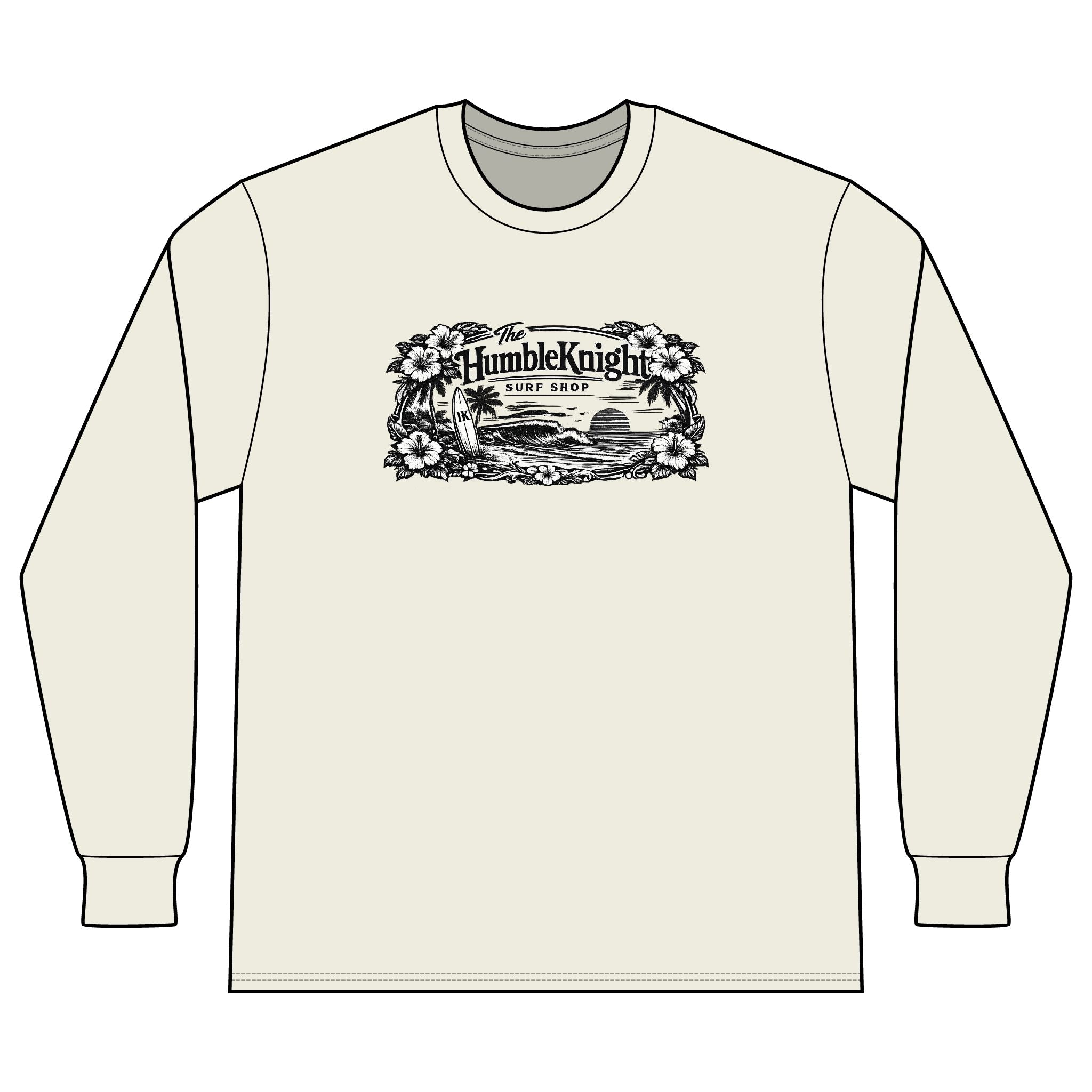 The HumbleKnight Surf Shop Hawaiian Edition Long Sleeve Tee