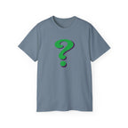 Riddle Me This Graphic T-Shirt — Green Retro Question Symbol Tee
